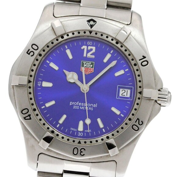 TAG HEUER Professional 200M Date blue Dial Quartz Men's Watch_844379 - Picture 1 of 6